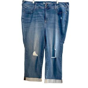 WallFlower Womens Plus Sz 22 Jeans The Ultra Fit Insta Soft Juniors Cropped‎ 90s